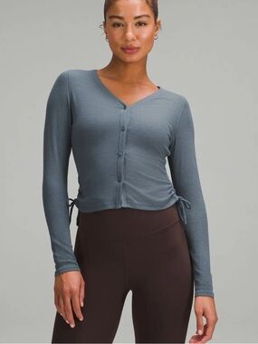 NWT Lululemon Side-Cinch Cardigan Iron Blue
